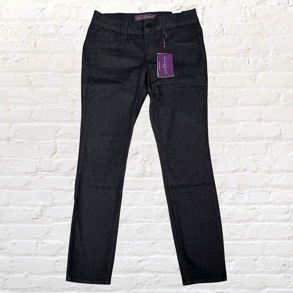 Gloria Vanderbilt Emily Jegging Jeans Size 6 Black Mid-Rise Stretch Pull On NWT